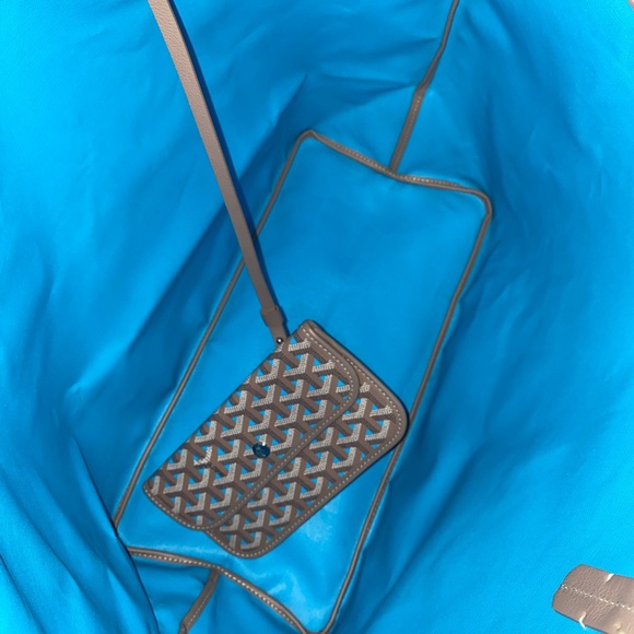 NEW GOYARD Saint Louis GM tote Claire Voie Turq/Grege LIMITED EDITION - Picture 5 of 17